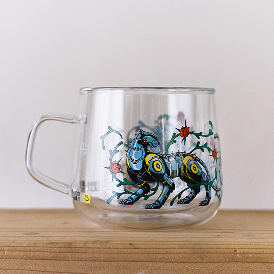 丸三色 – Chrome galaxy! 雙層把手杯(30爽爽杯 插畫家聯名系列)