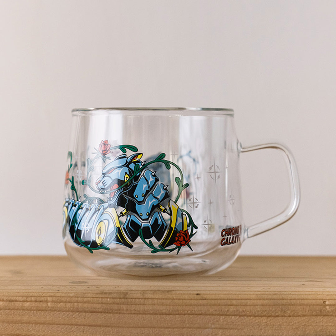 丸三色 – Chrome galaxy! 雙層把手杯(30爽爽杯 插畫家聯名系列)