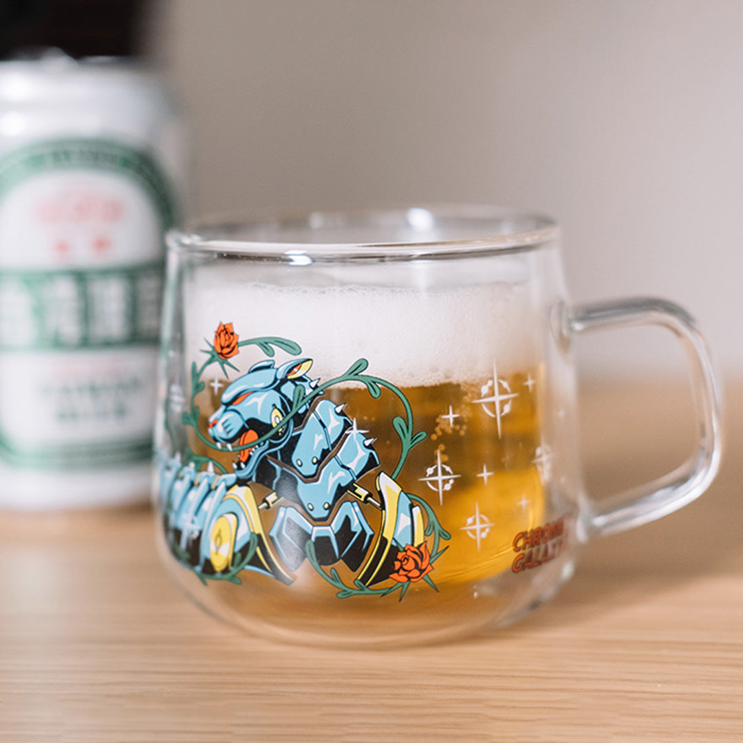 丸三色 – Chrome galaxy! 雙層把手杯(30爽爽杯 插畫家聯名系列)