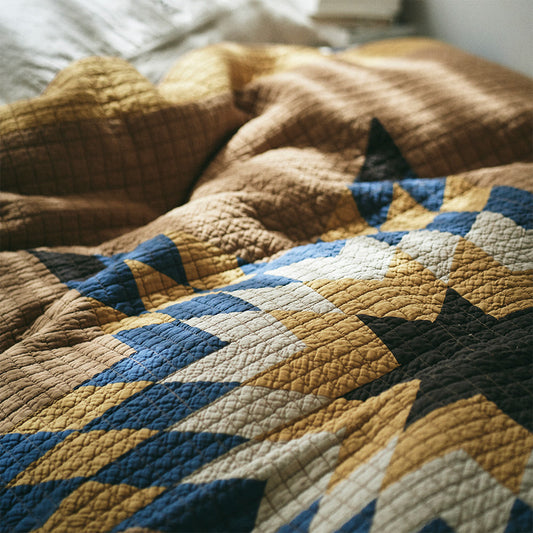 日本手工縫製 圖騰被毯