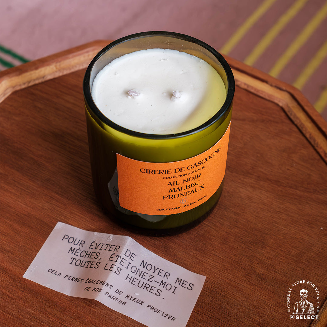 法國酒窖 回收紅酒瓶 香氛蠟燭(馬爾貝克紅酒/300g)