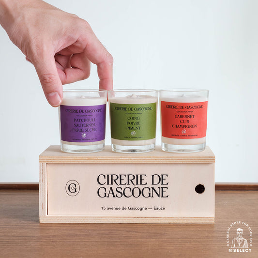 法國酒窖蠟燭 3入木盒組(冬季限定禮盒/80g)