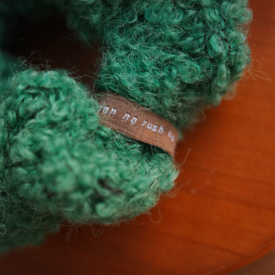 no rush 捲捲毛手工針織髮圈(兩件組)