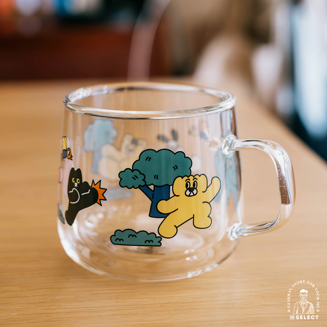 三餃貓 KUNG FU雙層把手杯