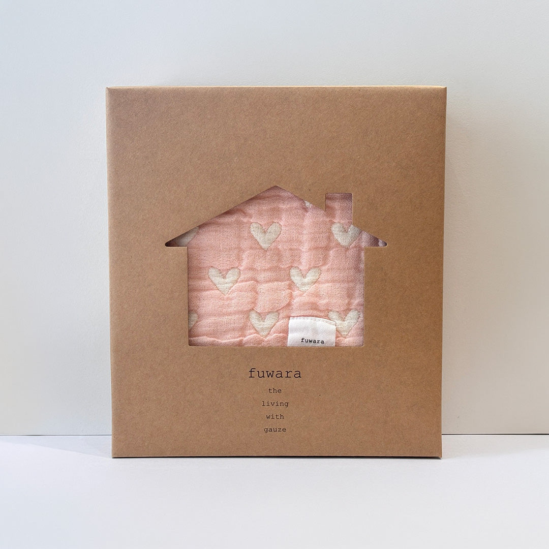 日本六重紗親膚毛巾 (愛心)