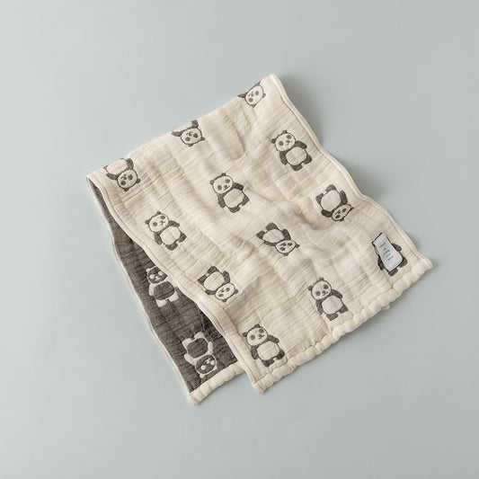 日本六重紗親膚毛巾 (貓熊)