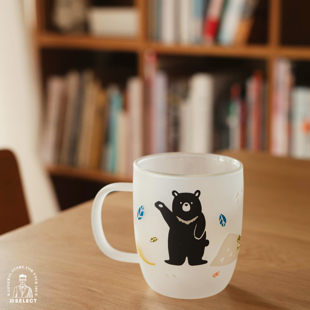 「臺灣特有種」雙層噴砂玻璃杯