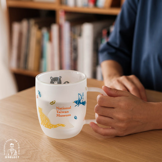 「臺灣特有種」雙層噴砂玻璃杯