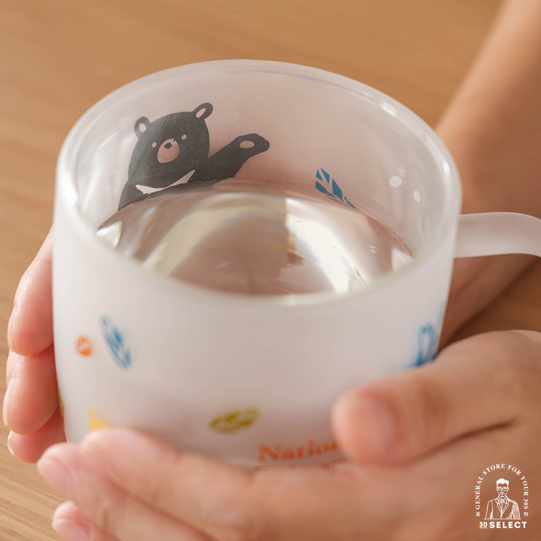 「臺灣特有種」雙層噴砂玻璃杯