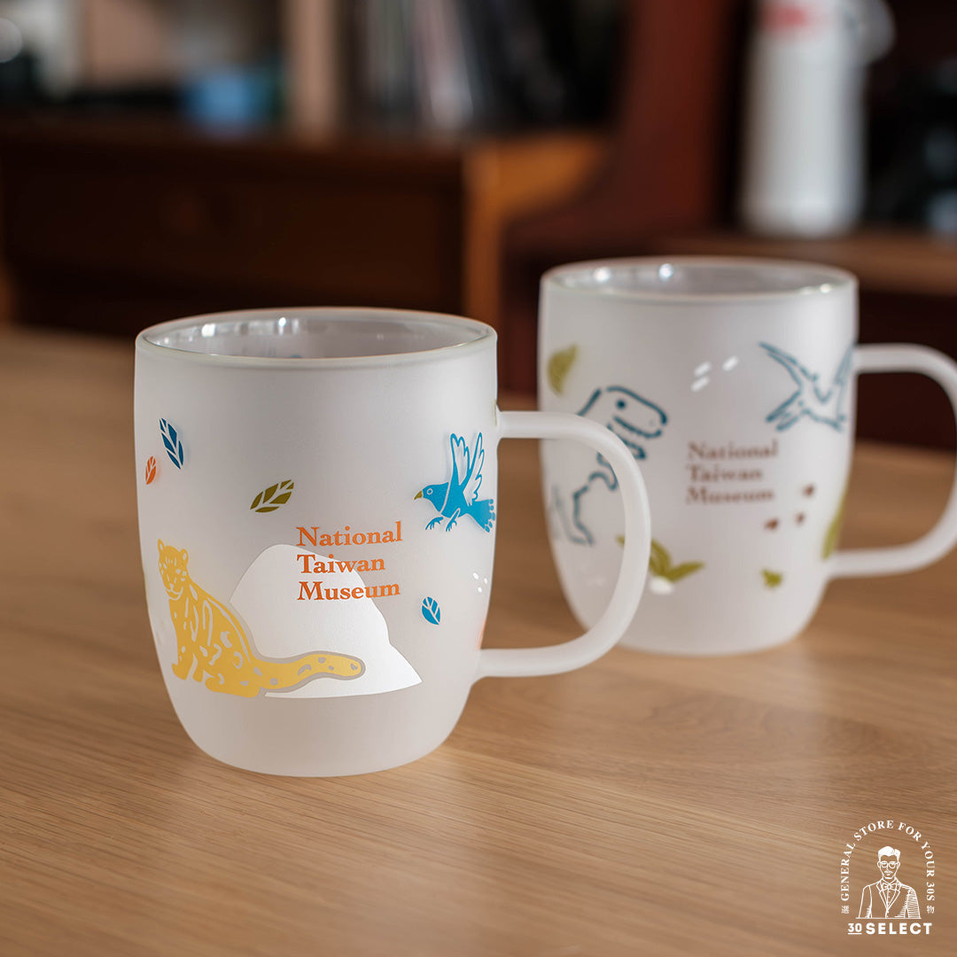 「臺灣特有種」雙層噴砂玻璃杯