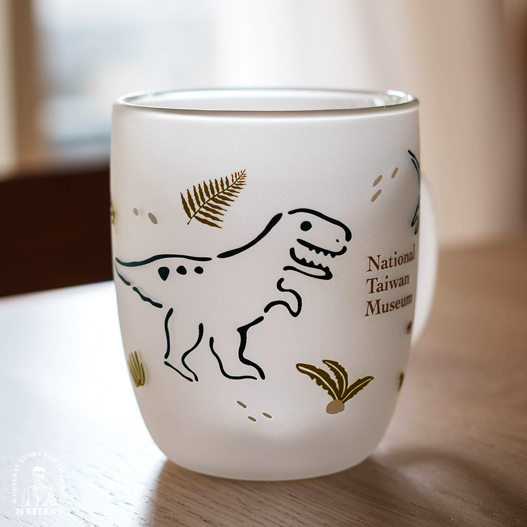 「史前古生物」雙層噴砂玻璃杯