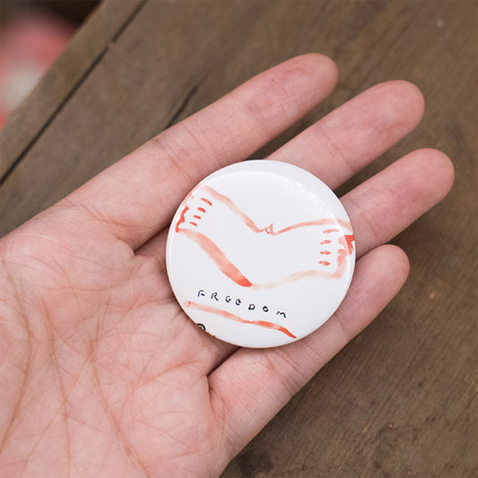 插畫家 光面別針