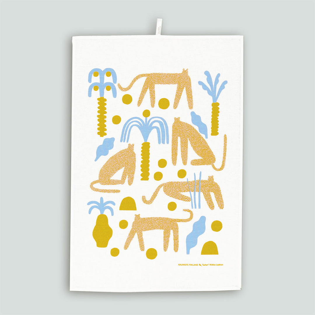 芬蘭棉麻印花萬用巾(SAFARI)