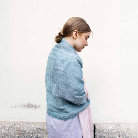 芬蘭 TSAVO 亞麻薄圍巾