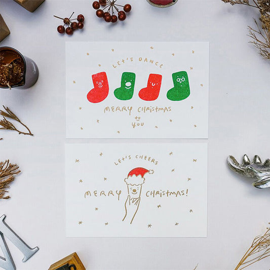 「 LET’S CHEERS」耶誕賀卡
