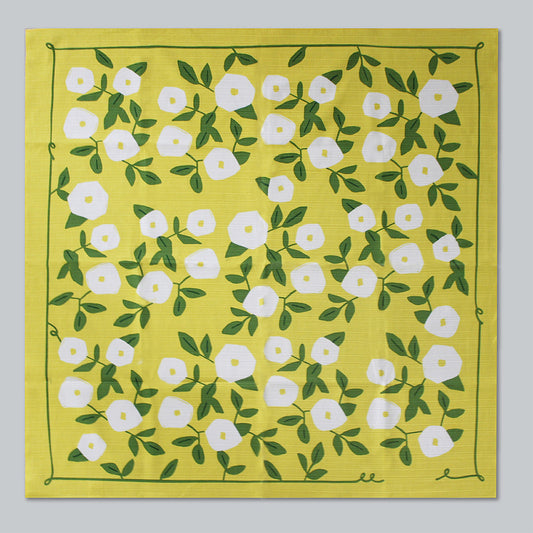 京都 手工型絵染 風呂敷(昼顔)