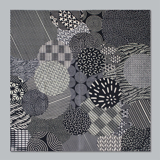 京都 手工型絵染 風呂敷(丸取小紋)