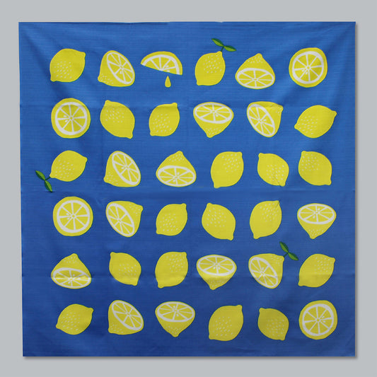 京都 手工型絵染 風呂敷(檸檬)