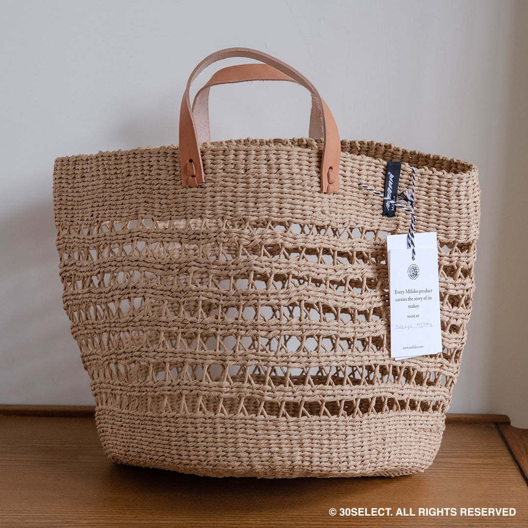 肯亞 雙短把 手工草編籃