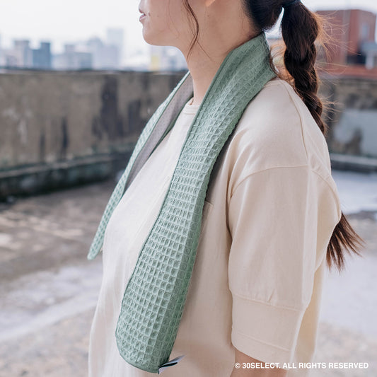 日本-℃降溫涼感 今治運動長巾(Waffle格紋)