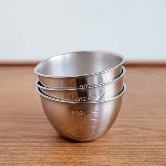 日本製18-8不銹鋼附導口帶刻度備料碗(三件組)