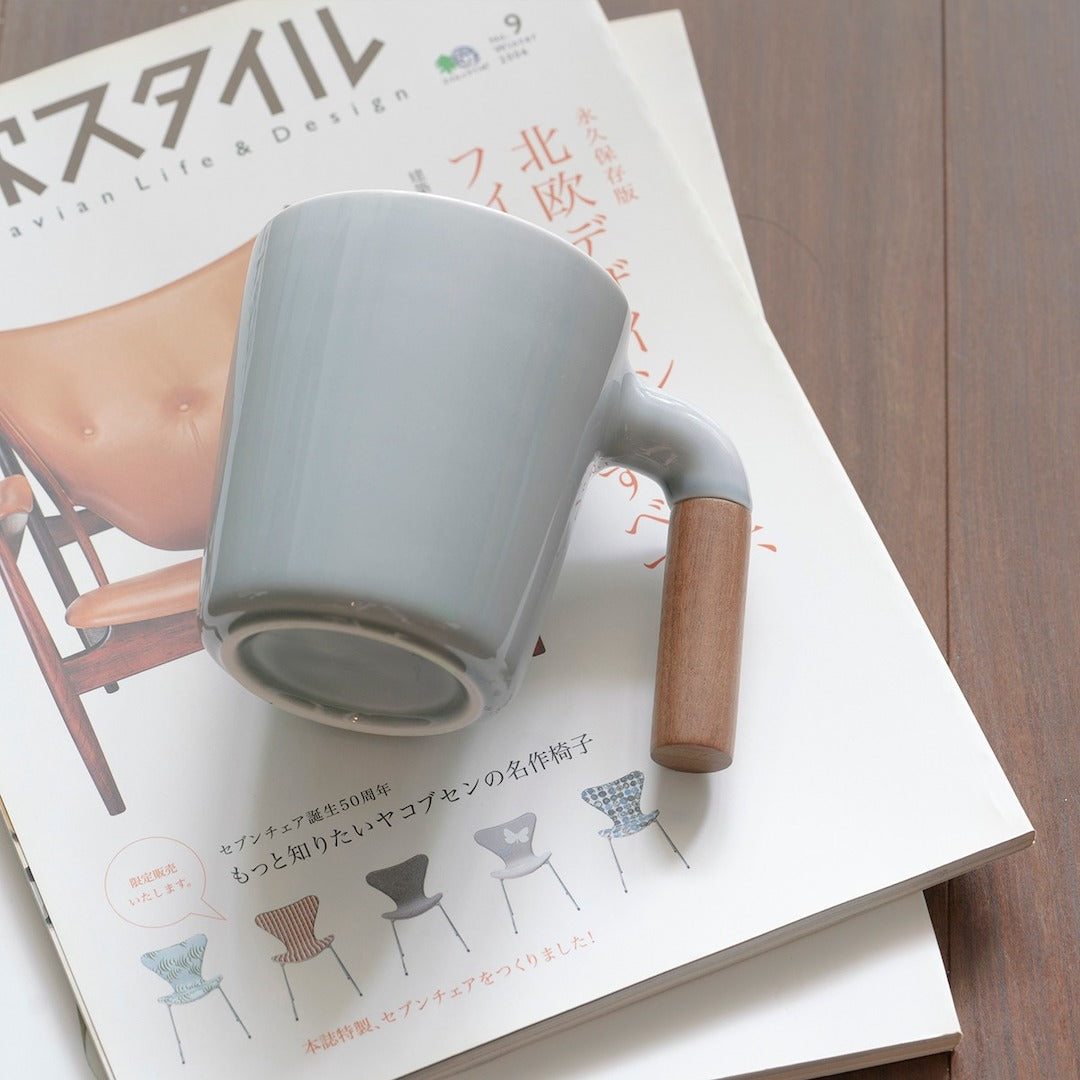 Murg木柄馬克杯 (灰釉版本)