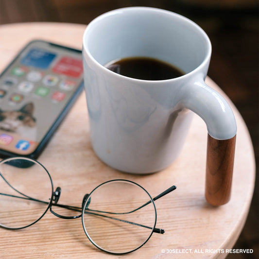 Murg木柄馬克杯 (灰釉版本)