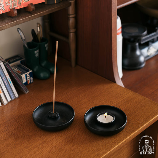 圓-鋅質茶蠟燭台