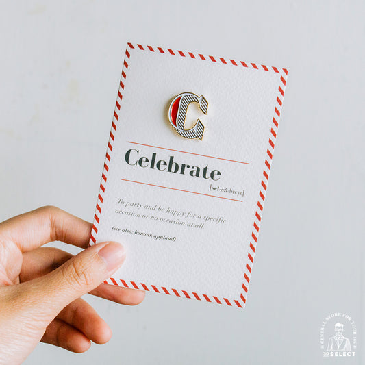 英國 琺瑯字母別針卡片