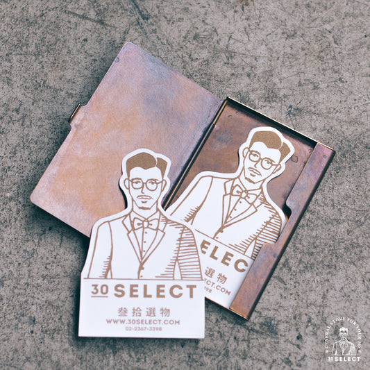 日本 原木黃銅名片盒( 仿舊處理 )