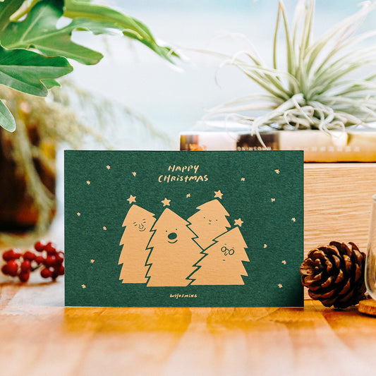 「 HAPPY CHRISTMAS」耶誕賀卡 (綠)