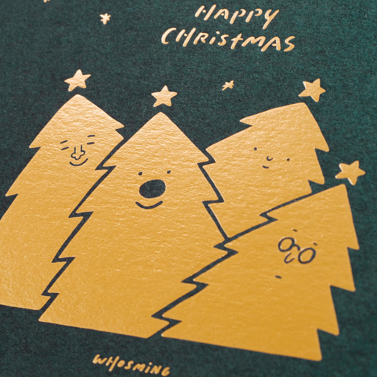「 HAPPY CHRISTMAS」耶誕賀卡 (綠)