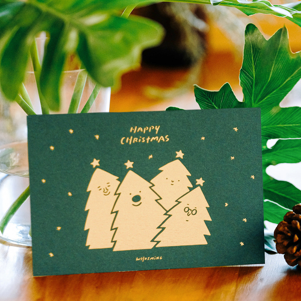 「 HAPPY CHRISTMAS」耶誕賀卡 (綠)