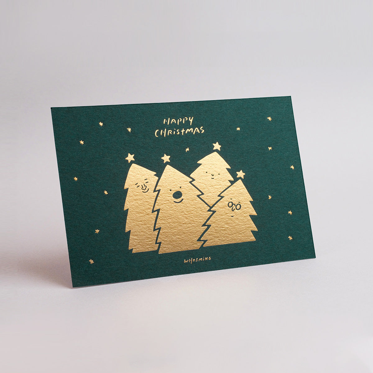 「 HAPPY CHRISTMAS」耶誕賀卡 (綠)