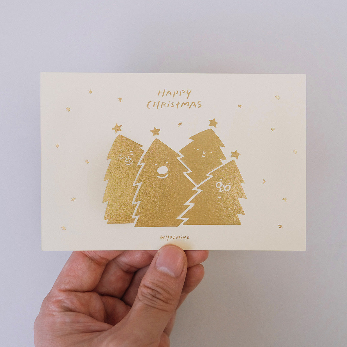 「 HAPPY CHRISTMAS」耶誕賀卡(白)
