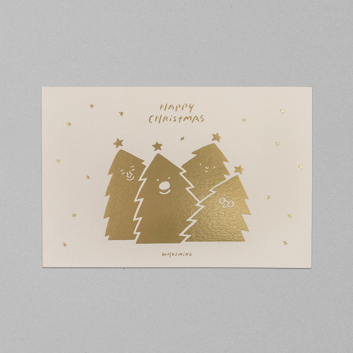 「 HAPPY CHRISTMAS」耶誕賀卡(白)