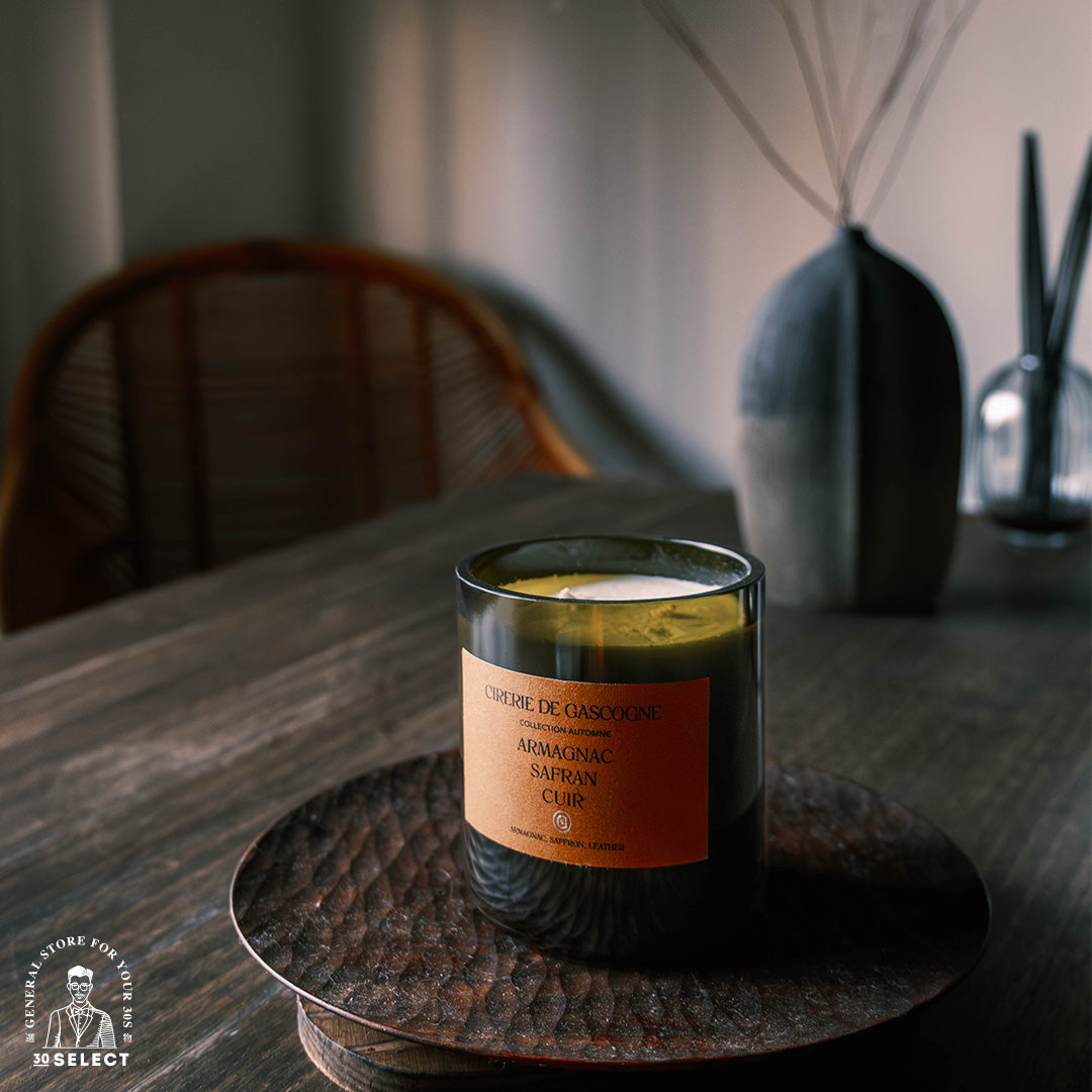 法國酒窖 回收紅酒瓶 香氛蠟燭（白蘭地/300g)