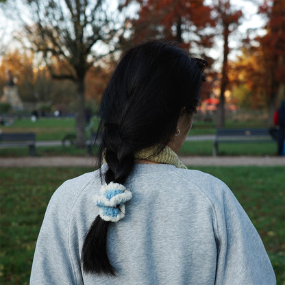 no rush 捲捲毛手工針織髮圈（兩件組）