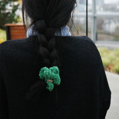 no rush 捲捲毛手工針織髮圈（兩件組）