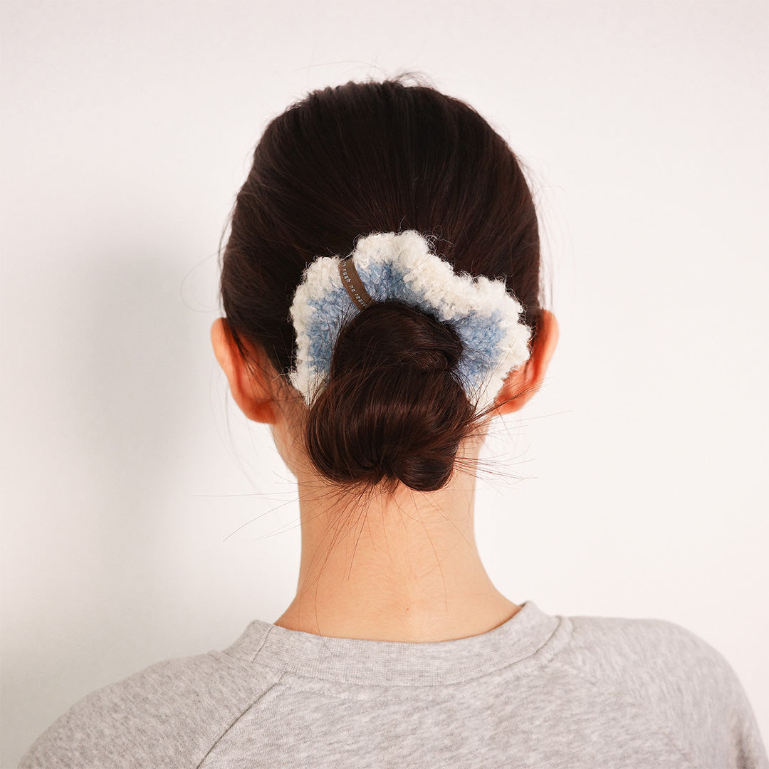 no rush 捲捲毛手工針織髮圈（兩件組）