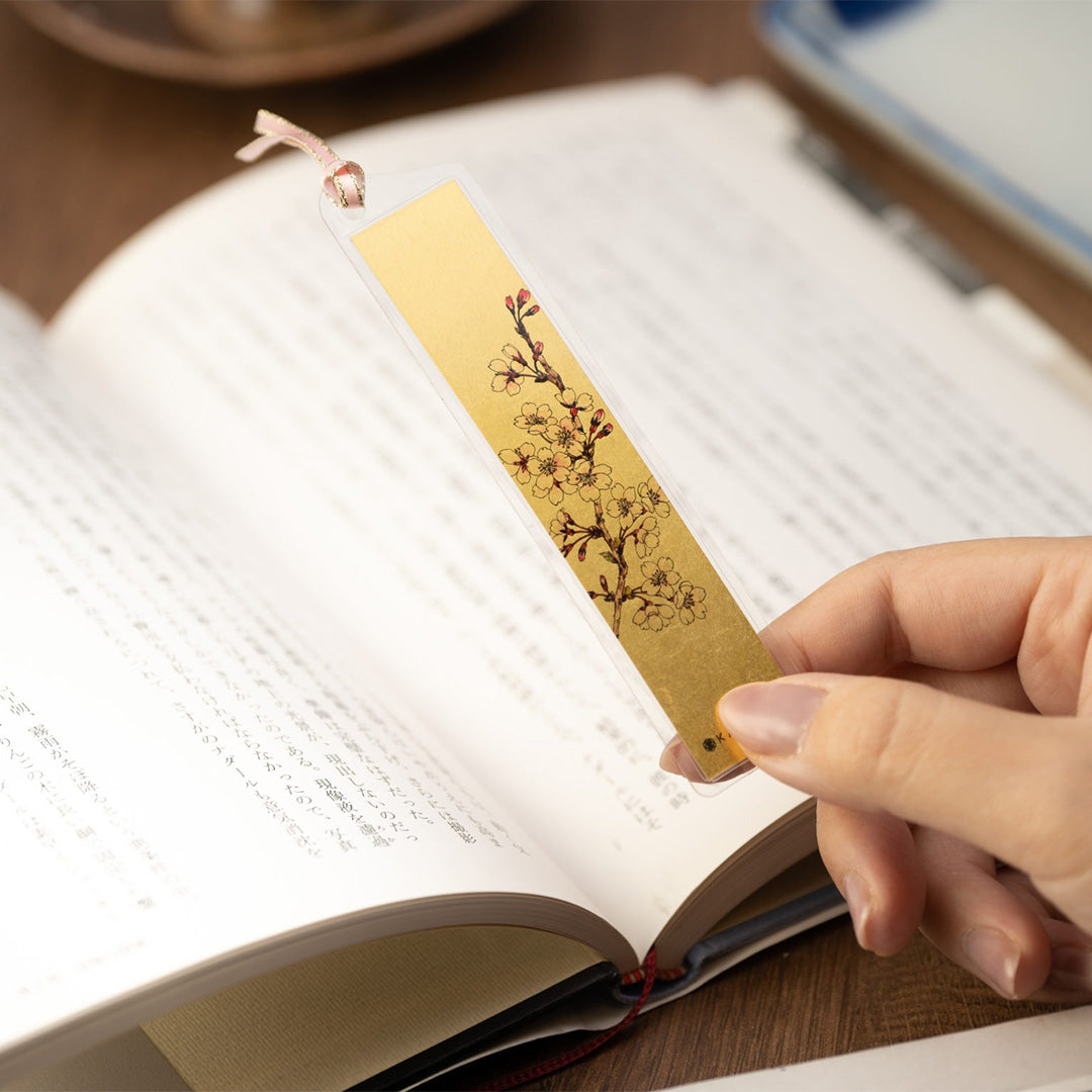 日本金沢金箔書籤（ 桜 / 九谷焼作家 柴田有希佳）