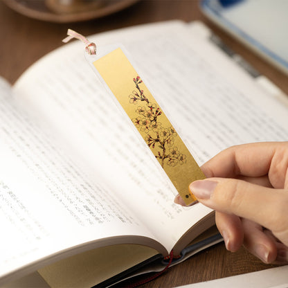 日本金沢金箔書籤（ 桜 / 九谷焼作家 柴田有希佳）