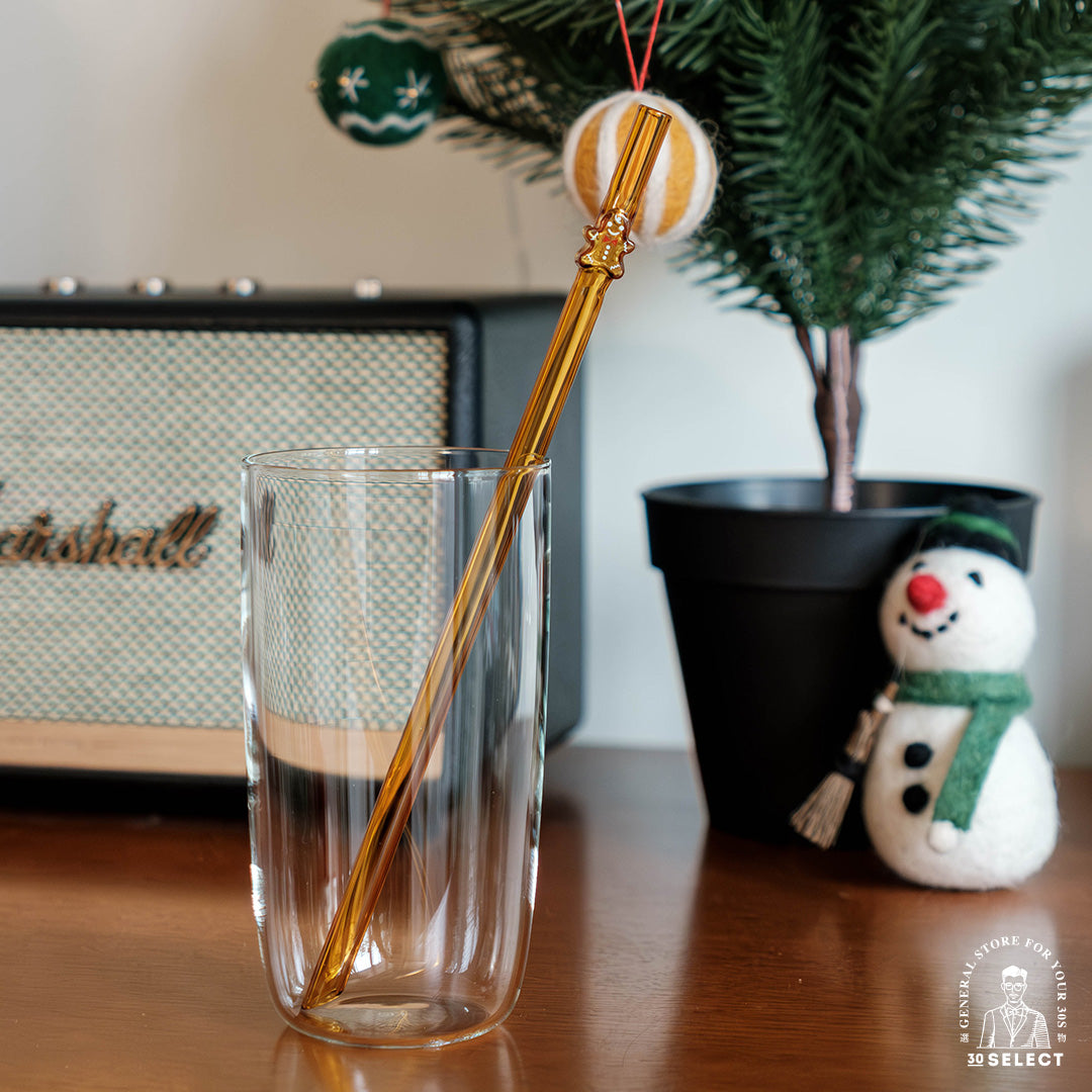 薑餅人 玻璃吸管