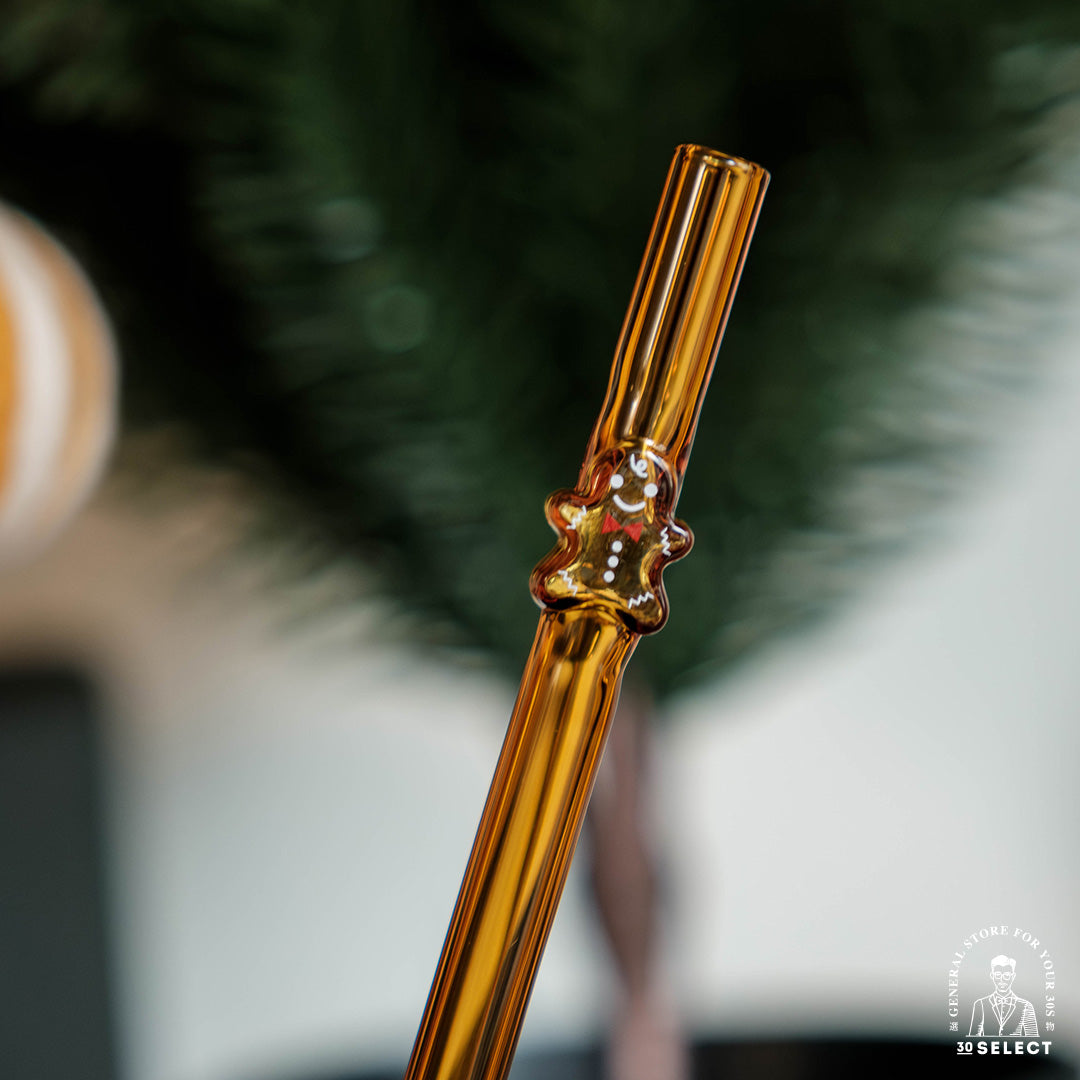 薑餅人 玻璃吸管