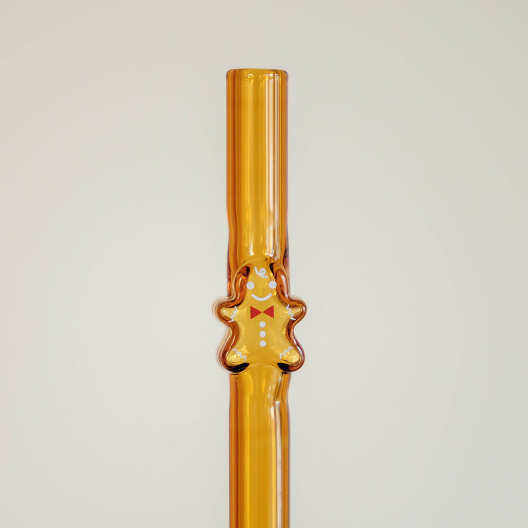 薑餅人 玻璃吸管