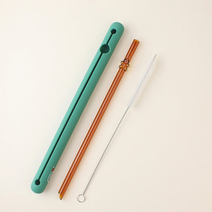 薑餅人 玻璃吸管