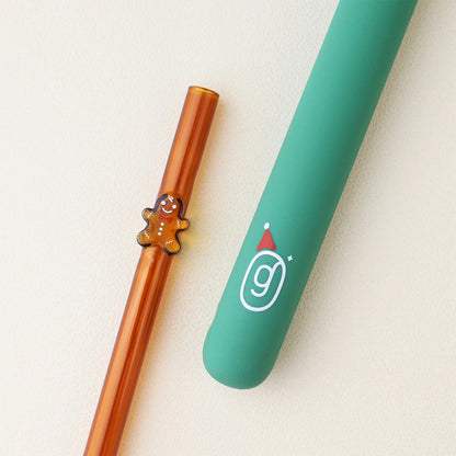 薑餅人 玻璃吸管