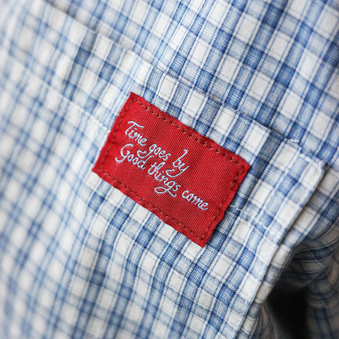 Time goes by 寬鬆清爽藍格紋襯衫