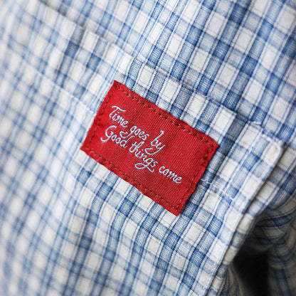 Time goes by 寬鬆清爽藍格紋襯衫