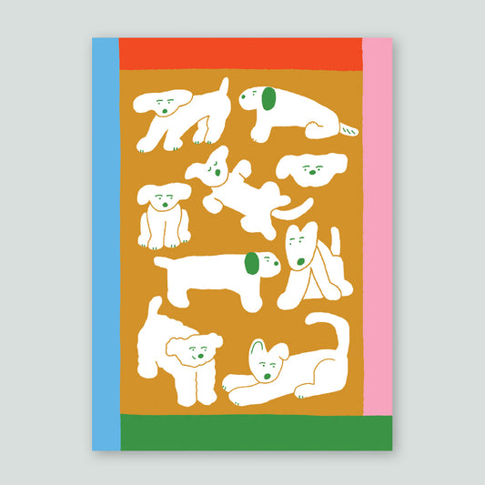 Minghan H. 插畫布海報（dogs）